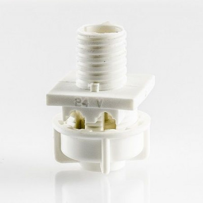 Portalampada rubacorrente con dado per Cabochon <strong>E10 con DADO DI CONNESSIONE</strong> Portalampada rubacorrente con dado per Cabochon <strong>E10 con DADO DI CONNESSIONE</strong>