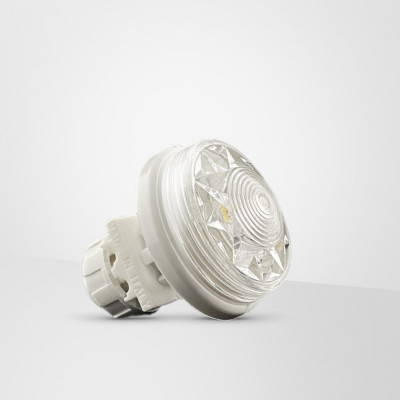 Cabochon LED E10 <strong>UFO PIATTO CRISTALLO Completo di Portalampada e WARM LED</strong> Cabochon LED E10 <strong>UFO PIATTO CRISTALLO Completo di Portalampada e WARM LED</strong>