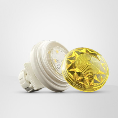 Imel Park Cabochon LED E10 <strong>UFO PIATTO</strong> (12 COLORI) <strong>Completo di Portalampada e LED</strong> Imel Park Cabochon LED E10 <strong>UFO PIATTO</strong> (12 COLORI) <strong>Completo di Portalampada e LED</strong>