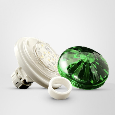 Imel Park Cabochon LED E14 <strong>DIAMANTE FLAT</strong> (12 COLOURS) <strong>Complete with lamp holder and LED</strong>